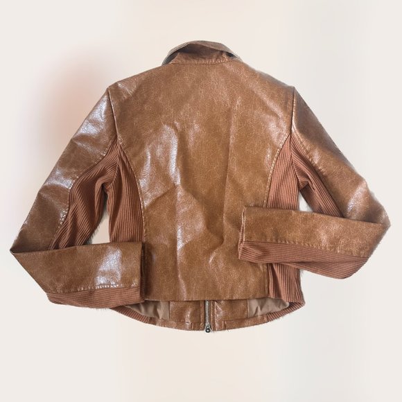 SHEIN | ICON Zip Up PU Leather Jacket (Size M) - Picture 7 of 10